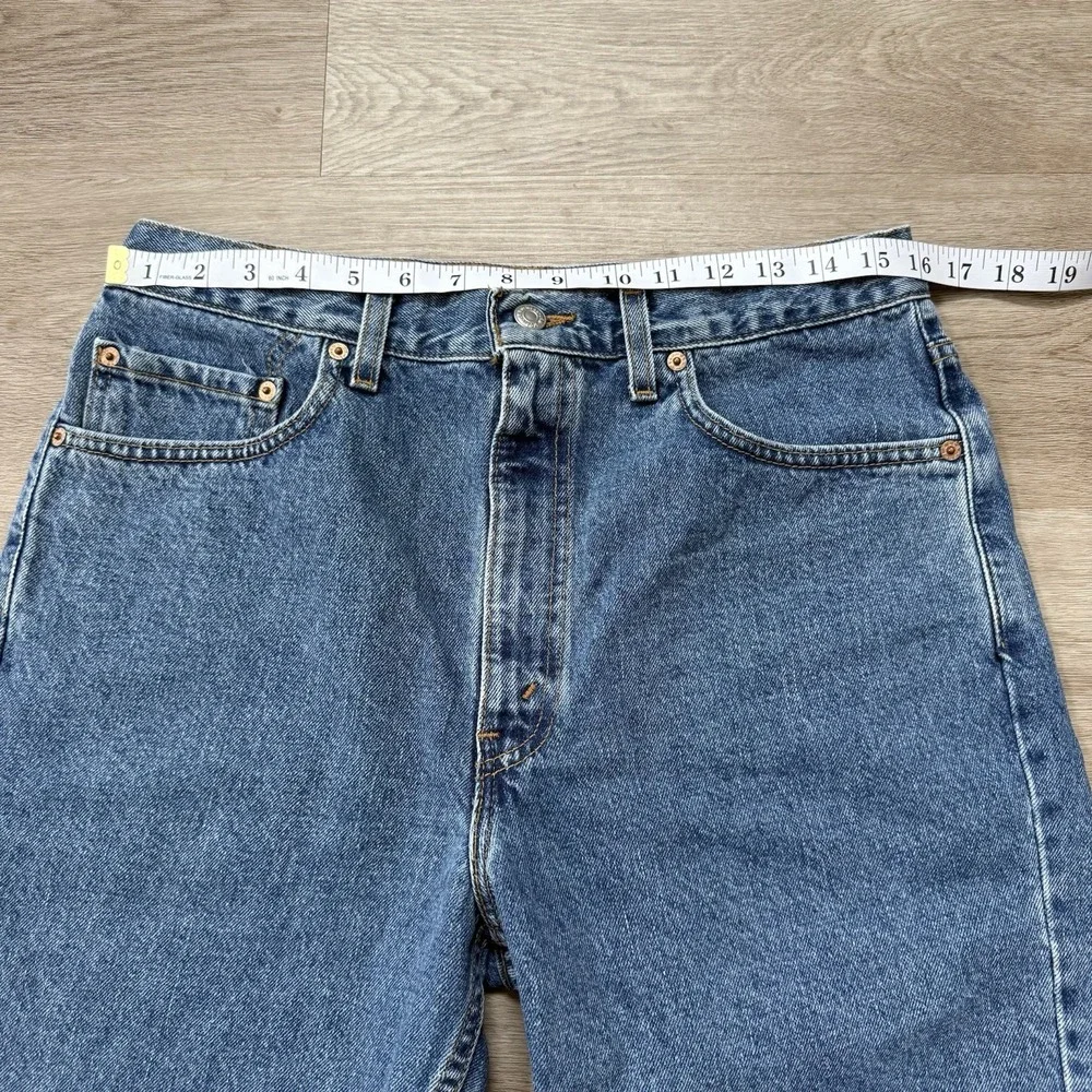 Vtg 90s Levis 505 Made in USA Denim Shorts Mens Tag 34 Fits 32 Jorts Blue Jean